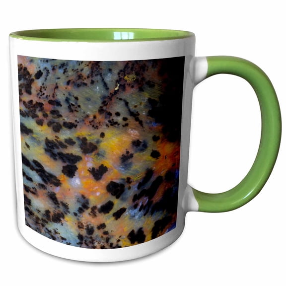 3drose, Cheetah Agate, 15oz Two-tone Green Mug