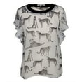 thumbnail image 1 of Cheetah All-Over Women's Short Sleeve Blouse - Medium, 1 of 1