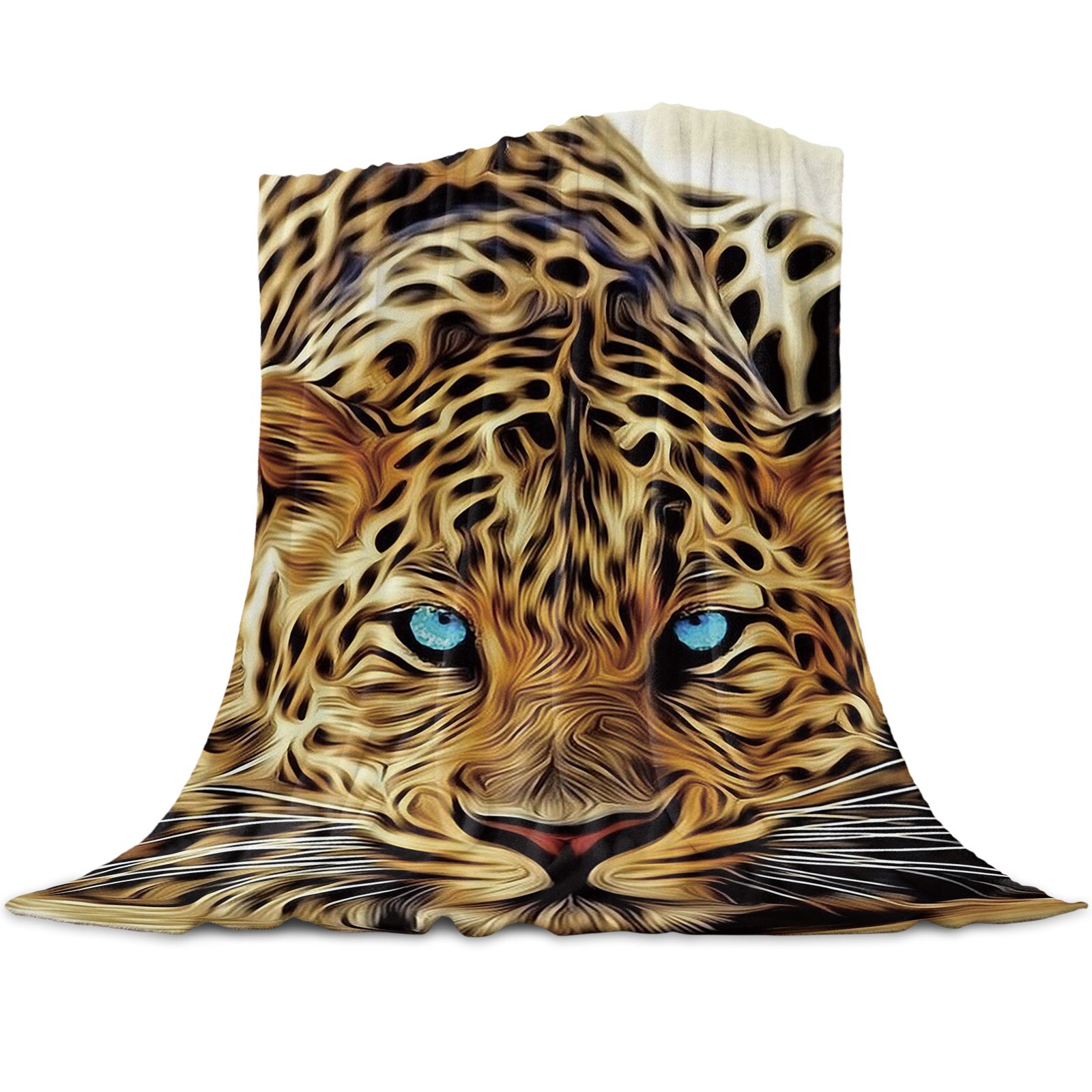 Cheetah Animal Flannel Fleece Bed Blanket Bedspread Coverlet Bed Cover