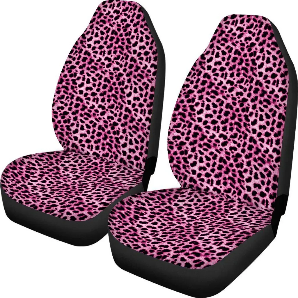 Cheetah Animal Print Car Seat Covers Pair 2 Front Seat Covers Car Seat Protector Car Accessories