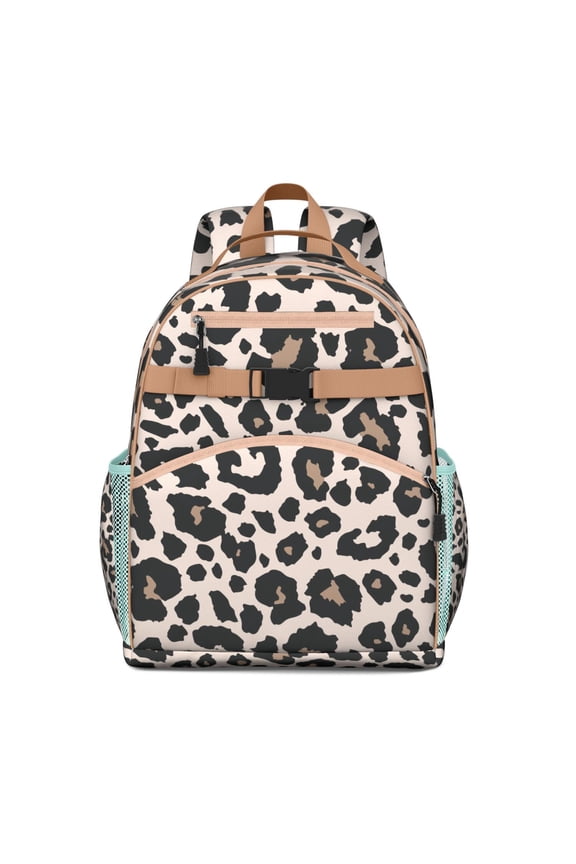 Cheetah Backpack for Studentss Bookbag Leopard Pattern Cute Animal Print Lightweight Large Capacity Chest Strap Back to School Travel Bag