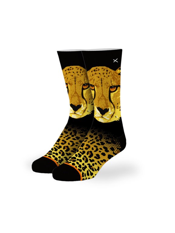 – Cheetah Crew Socks for Big Kids 7–10 Years – Fun Animal Gift, Colorful Everyday Sock Style