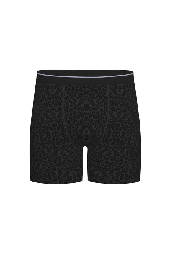 Cheetah Black Leopard Boxer Briefs Novelty Underwear With Fly Underwear For Men