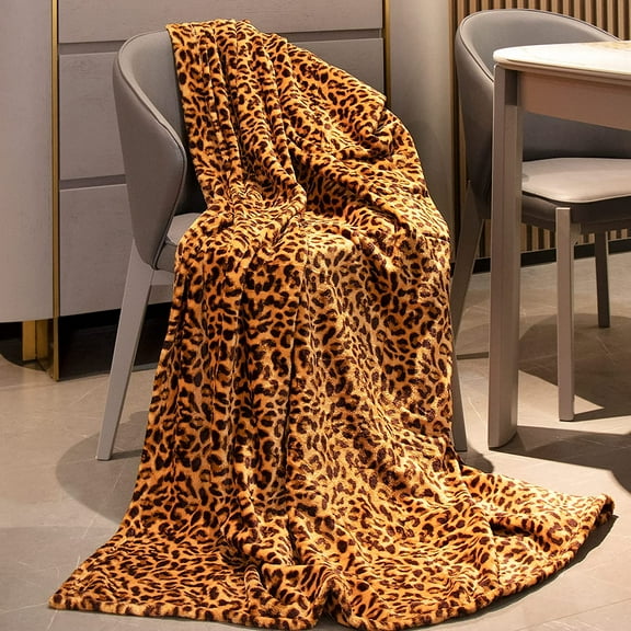 Cheetah Blanket Animal Brown Throw Blankets,Leopard Print Blanket for Kids Adults, Soft Leopard Blankets and Throws Leopard Decor for Couch Sofa Bed 40*50 Inch