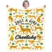 Cheetah Blanket Gifts for Women Cheetah Lovers Stuff Blanket Throw Plush Lightweight Cozy Soft Flannel Bedding Cheetahs Gifts for Women Adults Sofa Couch Bed Room Decor 50"X40"