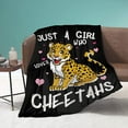 thumbnail image 1 of Cheetah Blanket Throw Just Girl Who Loves Cheetah Queen Full Size Bed Flannel Blankets Soft Cozy Lightweight Decorative Leopard Print Quilts for Bed Sofa Couch 80"x60" Women,Girl,Her, 1 of 1