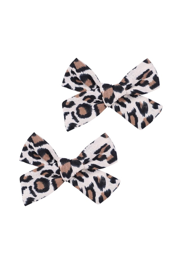 Cheetah Bow Hair Clips Leopard Hairclips Bowknot Pin (B2)