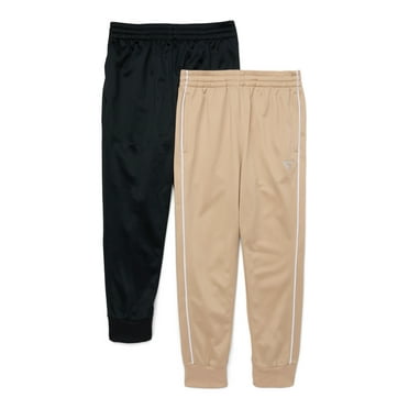Cheetah Boy's Athletic Pull-On Tricot Jogger Pants, 2-Pack, Sizes 8-18 Husky
