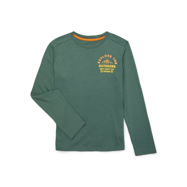 Cheetah Boy's Athletic Explorer Long-Sleeve T-Shirt, Sizes 4-18