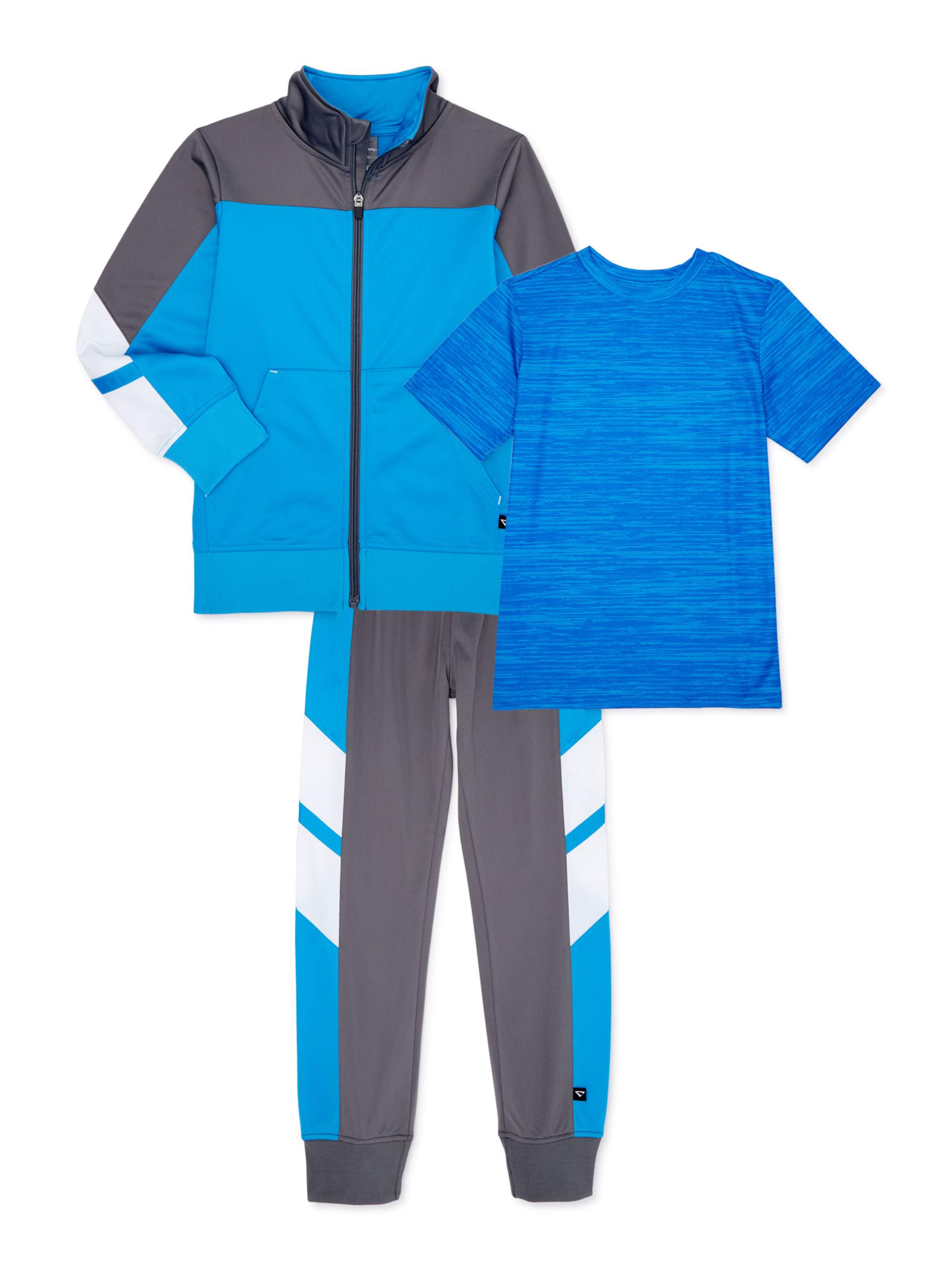 Cheetah Boys Tricot Jacket, Joggers and Performance T-Shirt, 3-Piece Athletic Set, Sizes 2T-18 & Husky - image 1 of 5