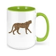 thumbnail image 1 of Cheetah Coffee Mug, Cheetah, Gift For Cheetah Lover, Feline Cup, Cheetah Cup, Cheetah Mug, Gift For Her, Cheetah Print Mug, Sublimated Mugs, GREEN, 1 of 1