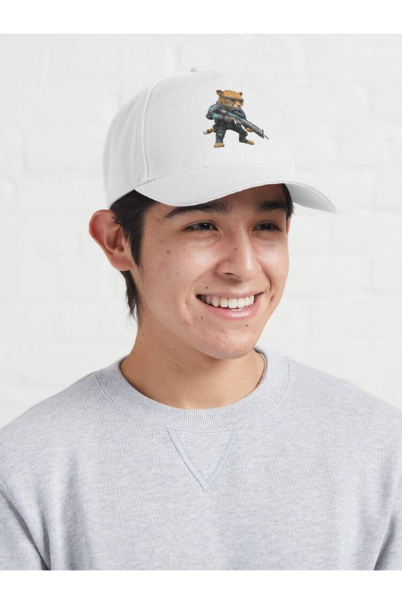 Cheetah Commander Baseball Cap, Wild Cat Leader Character Graphic Design, Classic Hat
