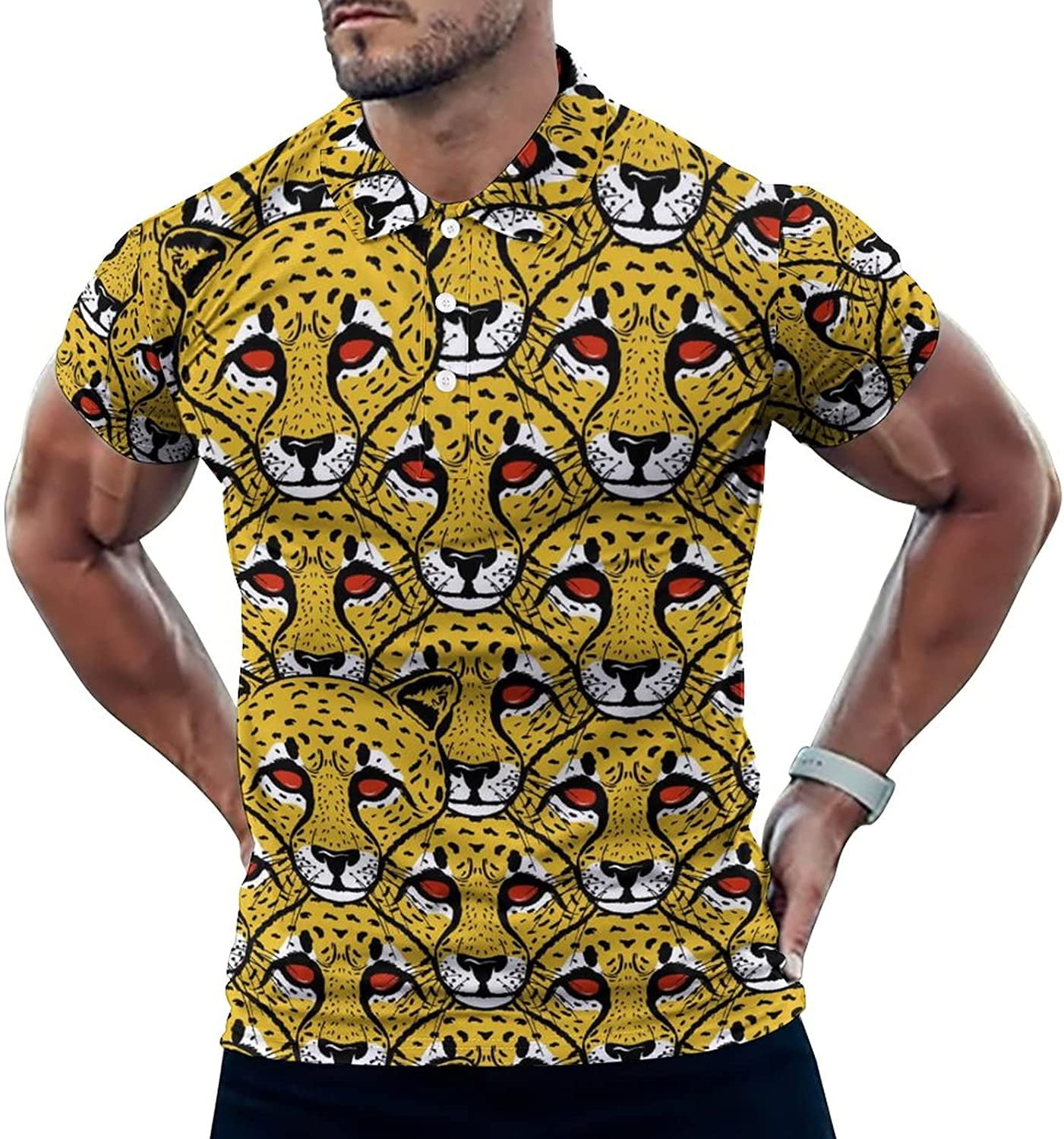 cheetah polo shirt