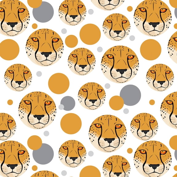 Cheetah Face Safari Premium Gift Wrap Wrapping Paper Roll Pattern