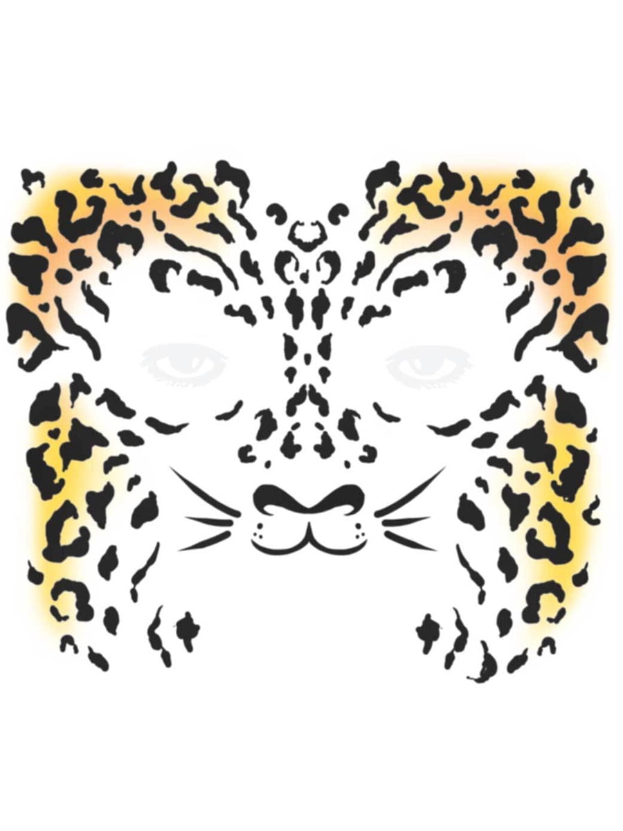 Cheetah Face Temporary Tattoo