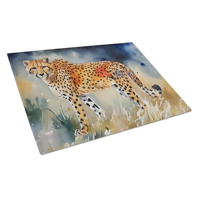 Large Cheetah Tempered Glass Cutting Board