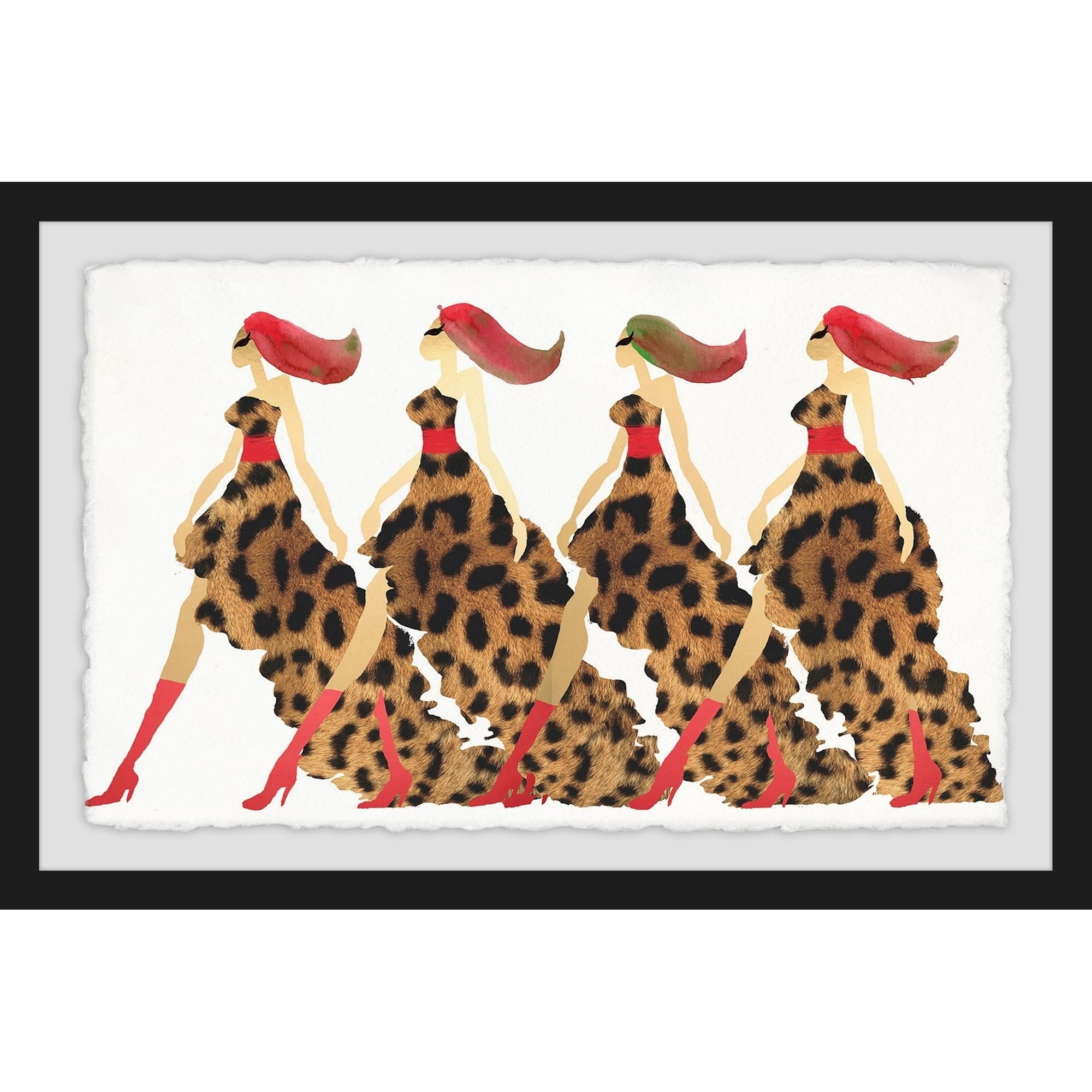 Cheetah Gown Framed Painting Print