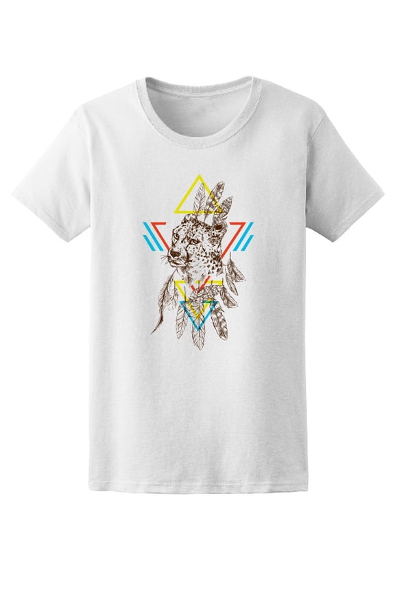 Cheetah Head With Boho Style T-Shirt Men -Image by Shutterstock, Male x-Large