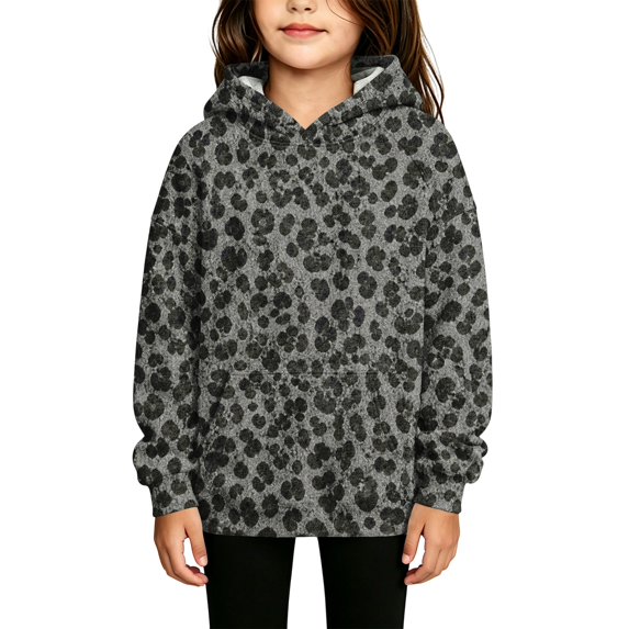 Cheetah Hoodie for Kids Girls Size 10-12 Casual Oversized Hooded Pullover Hoodies Long Sleeve Fall Clothes Fashion Clothing Navy