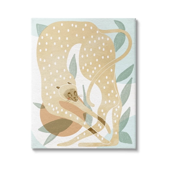 Cheetah Jungle Contemporary Shapes Animals & Insects Graphic Art Gallery Wrapped Canvas Print Wall Art