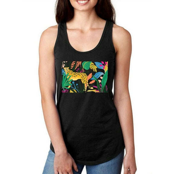 Cheetah Kingdom Collection. A Racerback Tank Women -June Erica Vess Designs, Female Medium