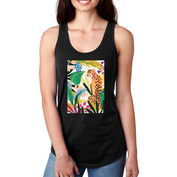 Cheetah Kingdom Collection. B Racerback Tank Women -June Erica Vess Designs, Female Small