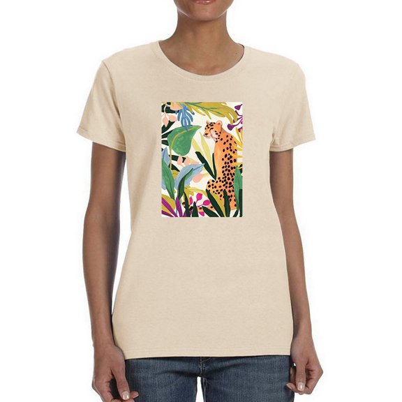 Cheetah Kingdom Collection. B T-Shirt Women -June Erica Vess Designs, Female Medium