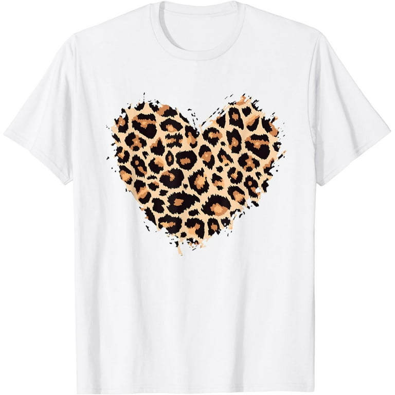 Cheetah Leopard Heart T-Shirt Cheetah Leopard Heart T-Shirt