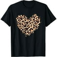 thumbnail image 1 of Cheetah Leopard Heart girls animal Print T-Shirt, 1 of 4