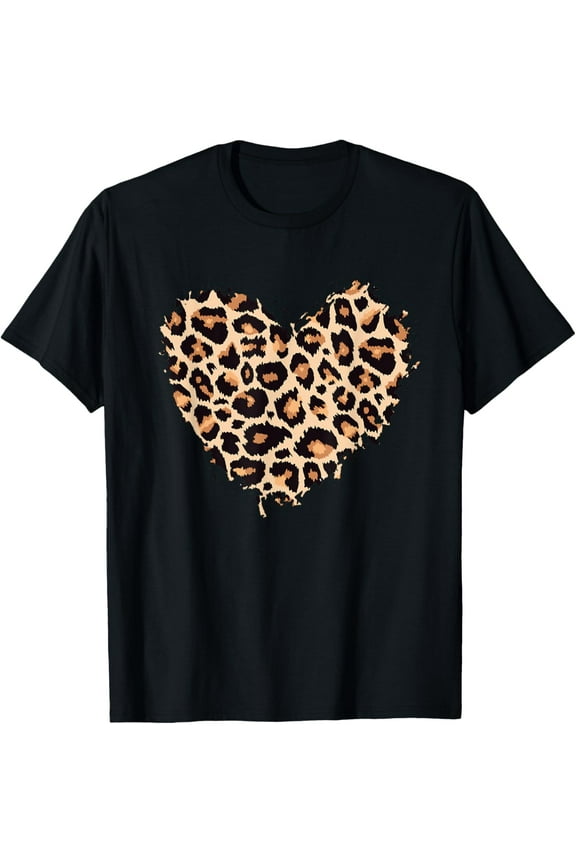 Cheetah Leopard Heart girls animal PrintT-Shirt