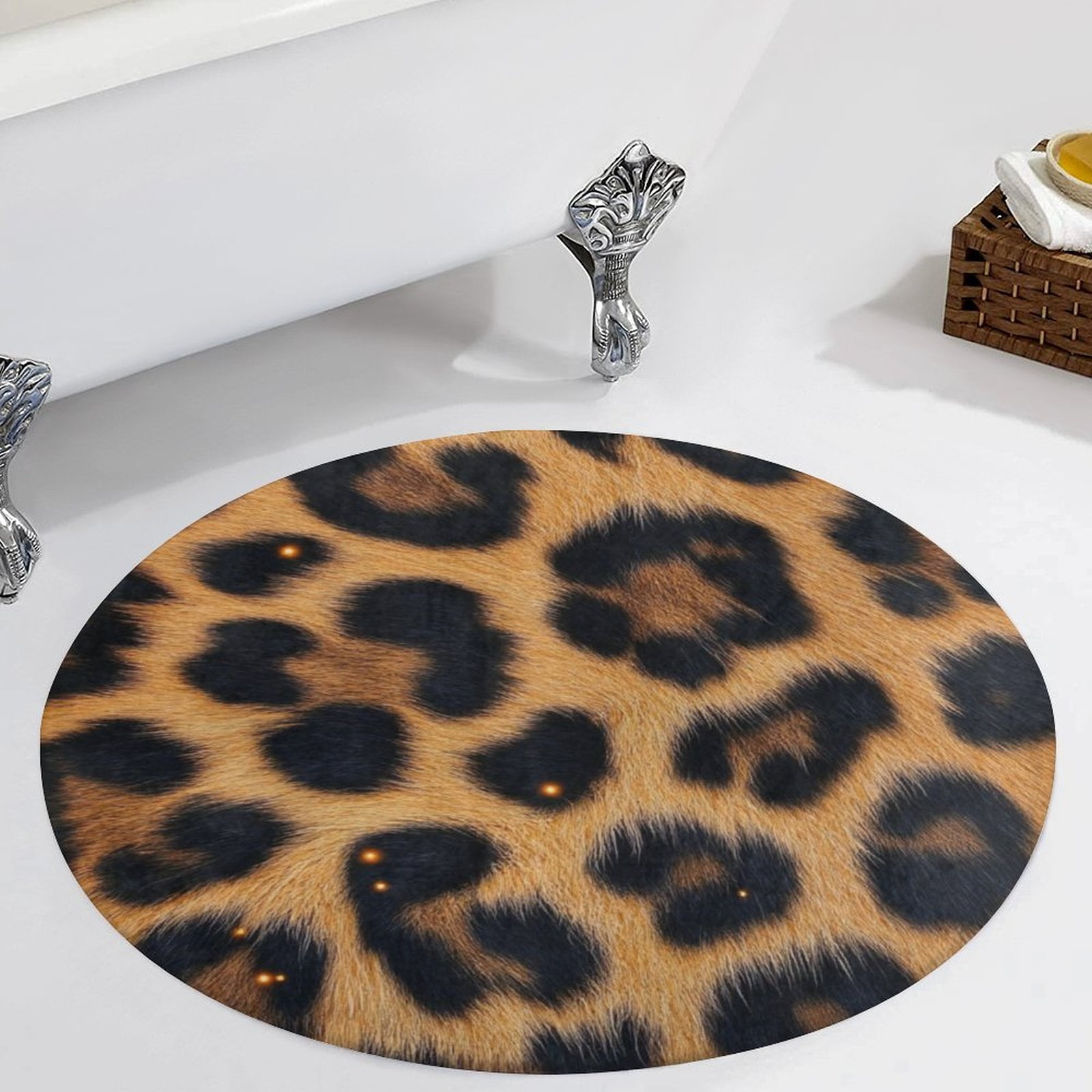 Cheetah Leopard Print-1 Round Area Carpets Living Room Room Chair Area ...