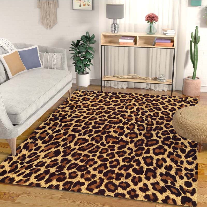 Cheetah Leopard Print Pattern Area Rugs for Living Room Bedroom ration ...