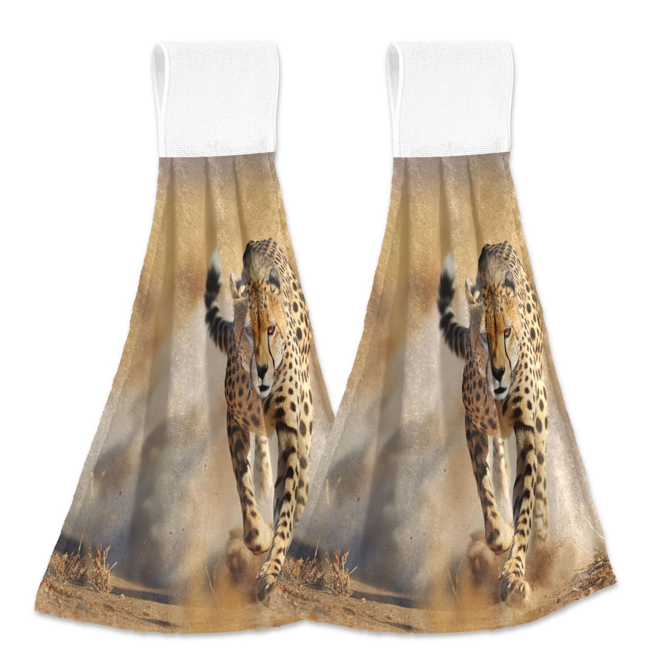 Cheetah hand towel hotsell