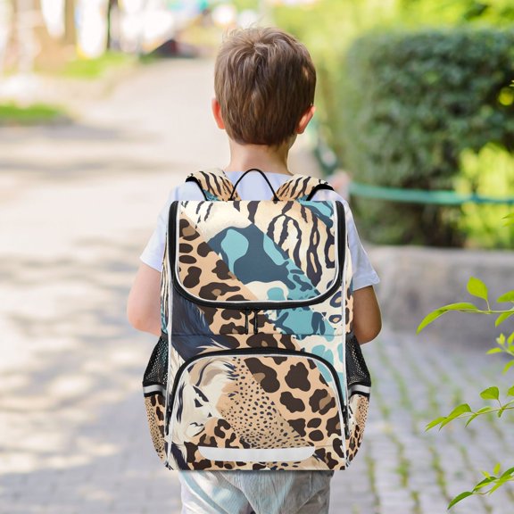 Cheetah Leopard Skin Backpack Big Laptop Backpack Casual Daypack Quilted Large Capacity Large Bookbags