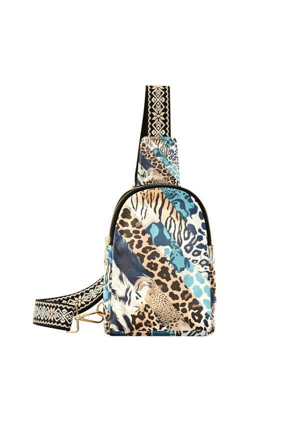 Cheetah Leopard Skin Crossbody Bags Fanny Pack Sling Bag for Travel Chest Bag Shoulder Bag for Women Trendy