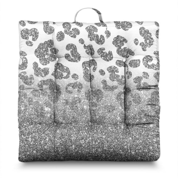 Cheetah Pattern Floor Cushion - Oversized Square Meditation Pillow for Adults, Fluffy & Resilient Zabuton with Skin-Friendly Fabric, Boho Home Decor