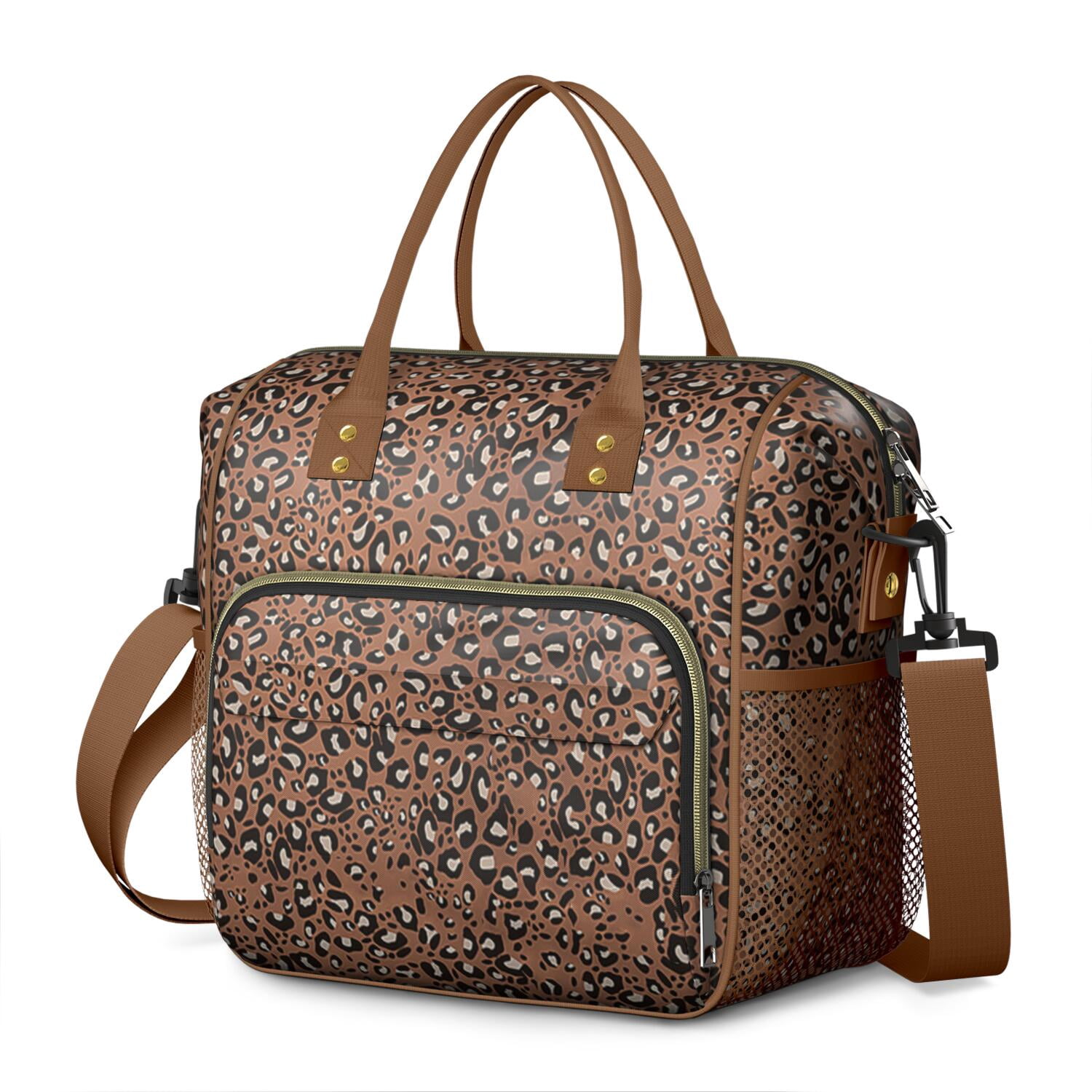 Cheetah Pattern Lunch Tote – Fashion Leopard Print Insulated Cooler Bag, Reusable Leakproof Lunch Box for Women, Perfect for Office or Gifting