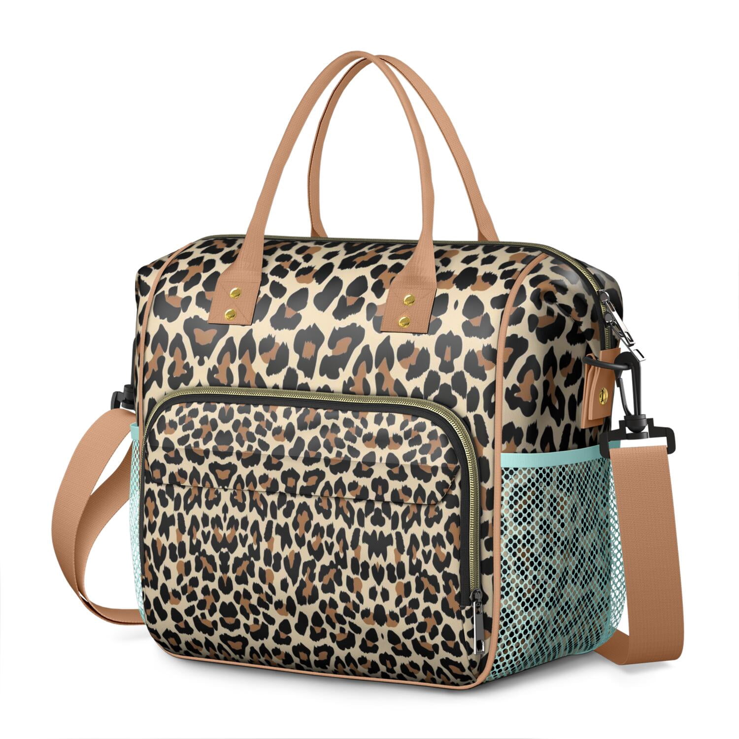 Cheetah Pattern Lunch Tote – Fashion Leopard Print Insulated Cooler Bag, Reusable Leakproof Lunch Box for Women, Perfect for Office or Gifting