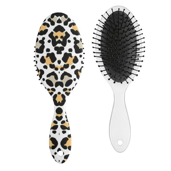 Cheetah Pattern Paddle Brush, Cute Fashion Detangling Hair Brush, Soft Bristle Comb for Women Men Kids, Anti-static Cushion Hairbrush for Wet & Dry Hair, Gift Idea for Birthdays
