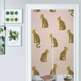 thumbnail image 1 of Cheetah Pattern Pink Background Repeat Door Curtain Nordic Living Room DoorCurtain Porch Partition Curtain Kitchen Rative Half Curtain, 1 of 4
