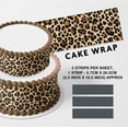 thumbnail image 1 of Cheetah Pattern Strips Edible Icing Printed Cake Wrap Strips Topper Ribbon Border, 1 of 4