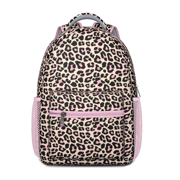 Cheetah Pattern Waterproof Backpack - Lightweight Durable School Bag with Padded Straps & Organized Storage for Commuters