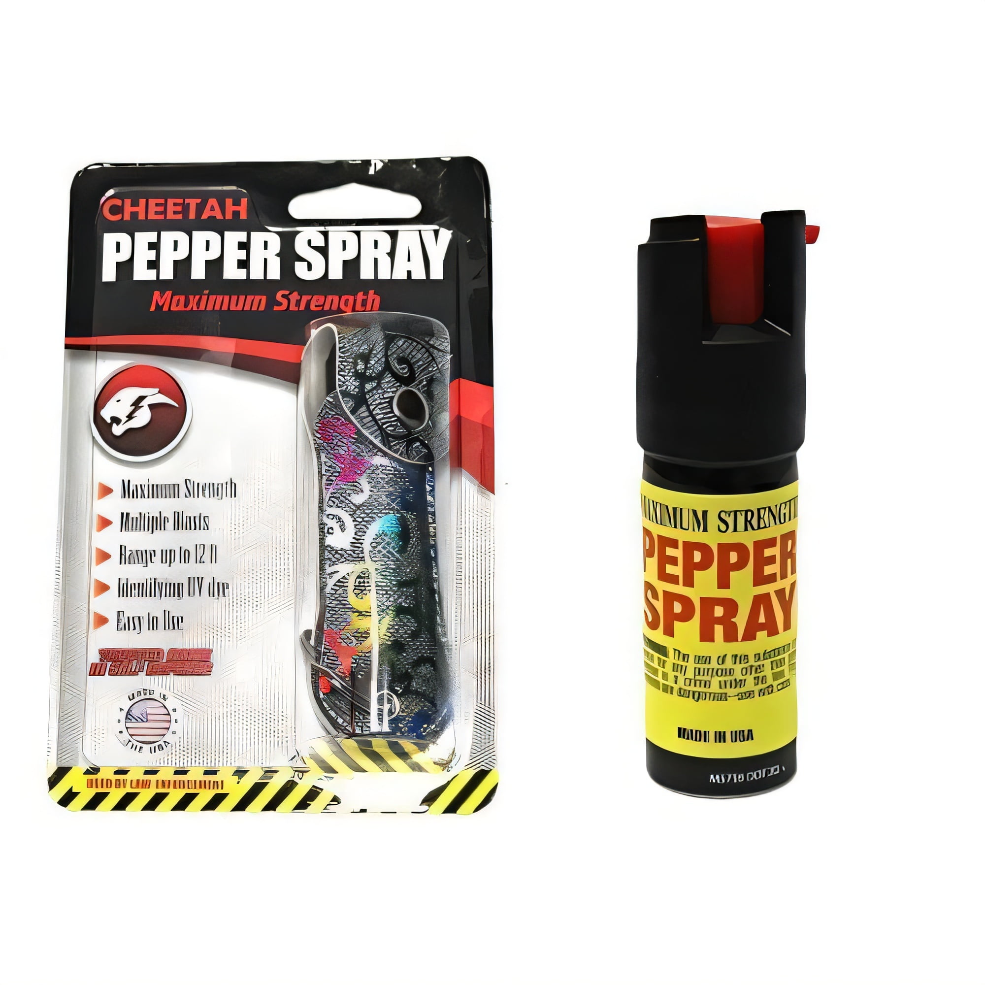 Cheetah Pepper Spray Maximum Strength Safety Lock Self-defense ...