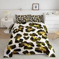 thumbnail image 1 of Cheetah Print Bedding Comforter Sets,Rose Gold Colored Leopard Print Bedding Sets Full,Luxury Sequin Duvet Insert,Safari Animal Quilted Comforter,Ultra Soft Cozy Duvet Sets, 1 of 5