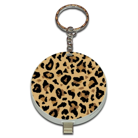 Cheetah Print Charger Power Bank Key-Chain