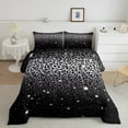 thumbnail image 1 of Cheetah Print Comforter Set ,Black Grey Leopard Skin African Big Cat Bedding,Sparkle Stars Galaxy Glitter Down Comforter,Woodland Animal Quilt Twin, 1 of 6