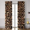 thumbnail image 1 of Cheetah Print Curtains 52WX84H Rod Pocket Leopard Not Blakout Curtains for Bedroom Living Room Wild Animals Print Drapes 2 Panels, 1 of 7