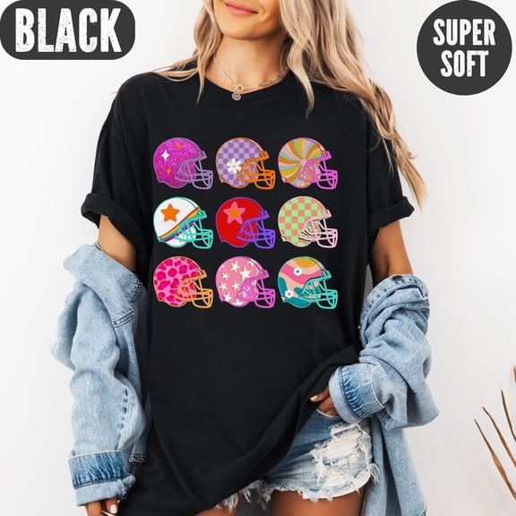 Cheetah Print Football Shirt, Girly Football Shirt, Cute Football Shirt for Women, Checker