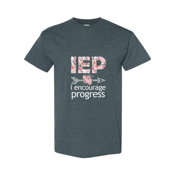 Cheetah Print I Encourage Progress Funny SPED Teacher Quote Unisex T-Shirt, for men & women, up to size 5XL