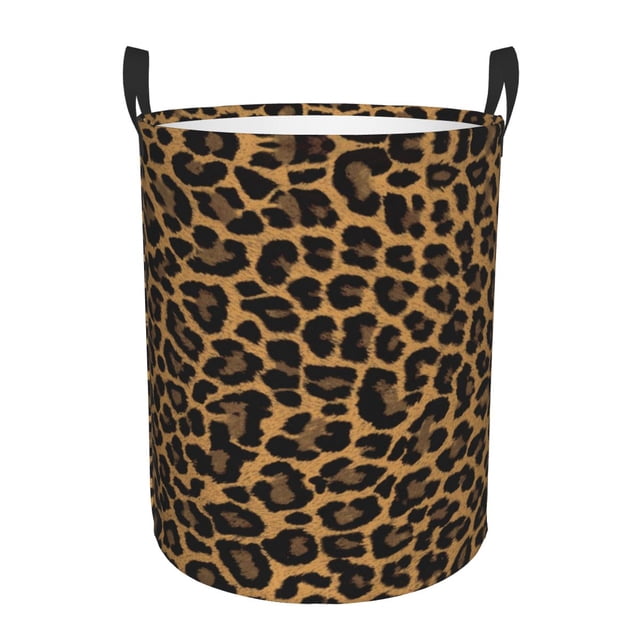 Teal Cheetah Laundry Basket
